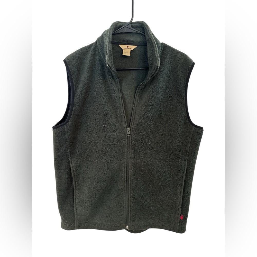 Vintage Woolrich Green Fleece Vest Men’s Medium Outdoor Gorpcore classic